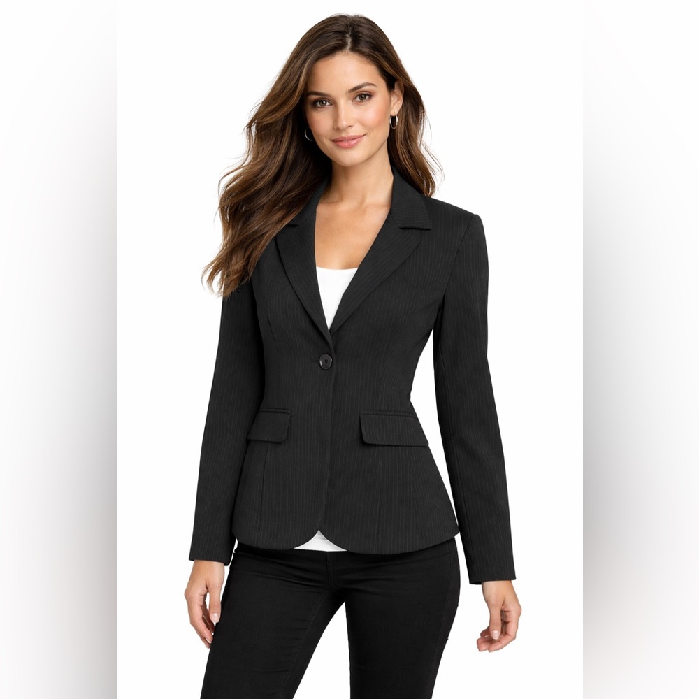 Vintage 90s Polyester Blazer | 70s Inspired Tailored Jacket Classic Fit